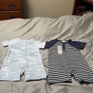 Blue and Navy Baby Rompers